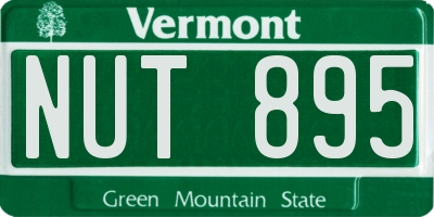 VT license plate NUT895