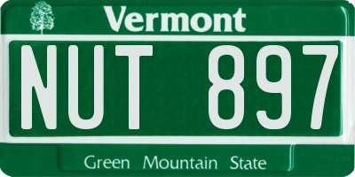 VT license plate NUT897