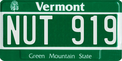 VT license plate NUT919