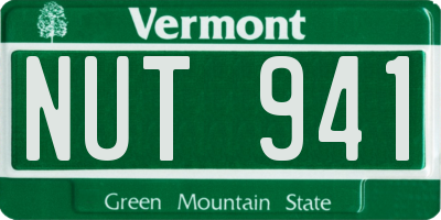 VT license plate NUT941