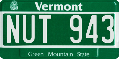 VT license plate NUT943