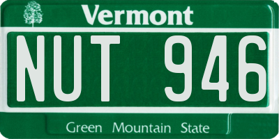 VT license plate NUT946