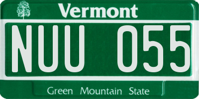 VT license plate NUU055