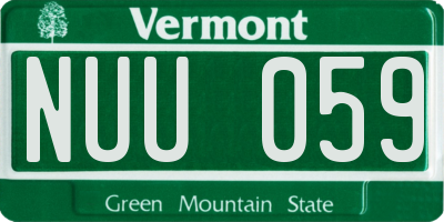 VT license plate NUU059