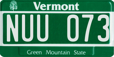 VT license plate NUU073