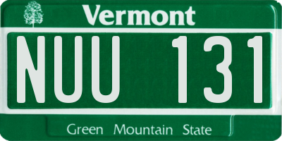 VT license plate NUU131