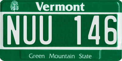 VT license plate NUU146