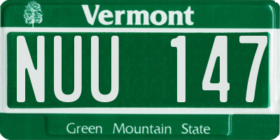 VT license plate NUU147