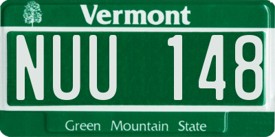 VT license plate NUU148