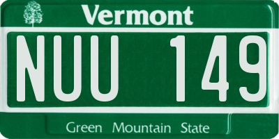 VT license plate NUU149