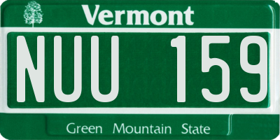 VT license plate NUU159