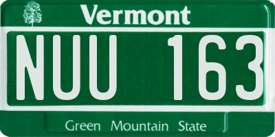 VT license plate NUU163