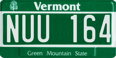 VT license plate NUU164