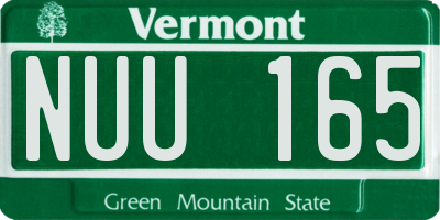 VT license plate NUU165