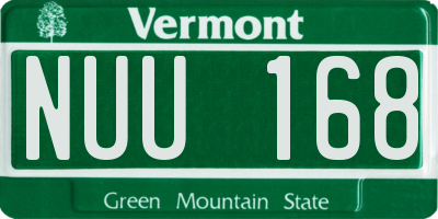 VT license plate NUU168
