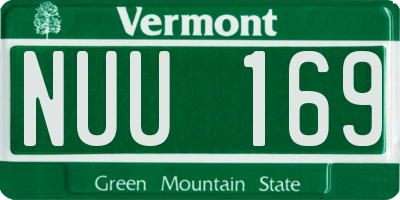 VT license plate NUU169