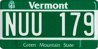 VT license plate NUU179