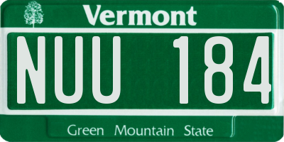 VT license plate NUU184