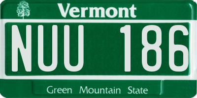 VT license plate NUU186