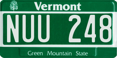 VT license plate NUU248