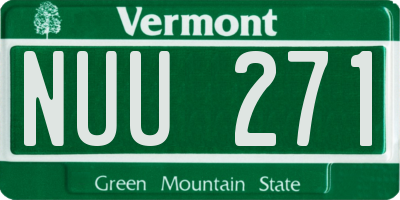 VT license plate NUU271