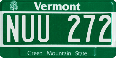 VT license plate NUU272