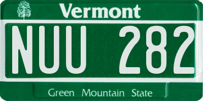 VT license plate NUU282