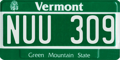 VT license plate NUU309