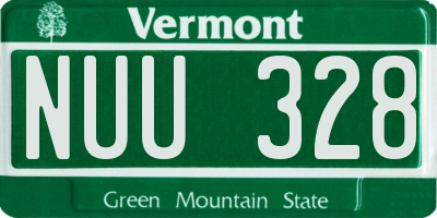 VT license plate NUU328