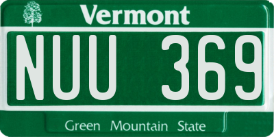 VT license plate NUU369