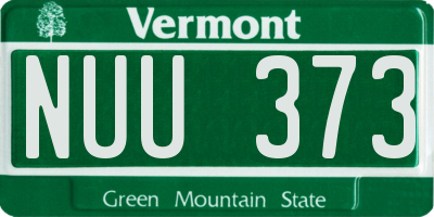 VT license plate NUU373