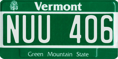 VT license plate NUU406