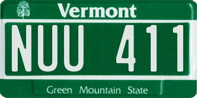 VT license plate NUU411
