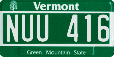 VT license plate NUU416