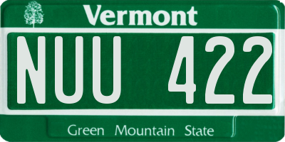 VT license plate NUU422