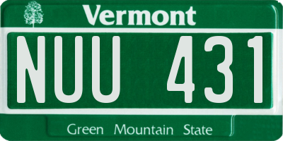 VT license plate NUU431