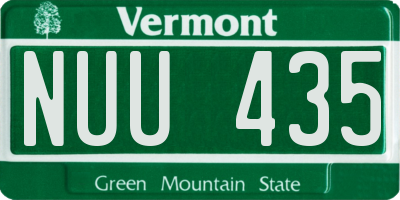 VT license plate NUU435