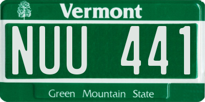 VT license plate NUU441