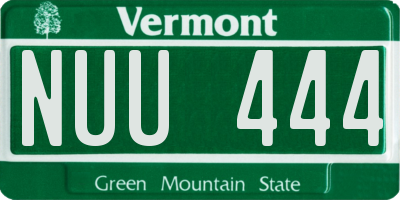 VT license plate NUU444