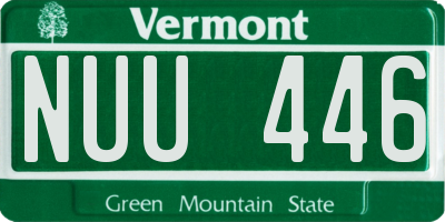 VT license plate NUU446