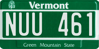 VT license plate NUU461