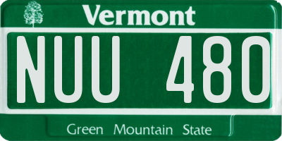 VT license plate NUU480