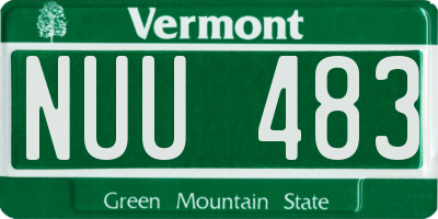 VT license plate NUU483