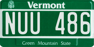 VT license plate NUU486