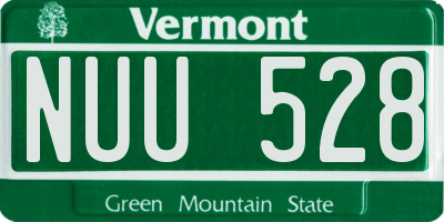 VT license plate NUU528