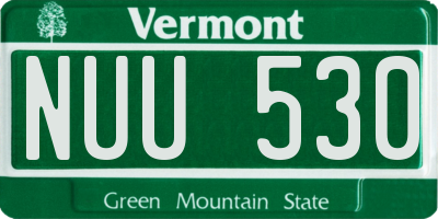 VT license plate NUU530