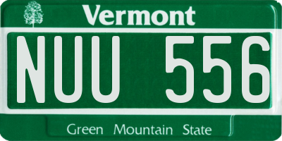 VT license plate NUU556