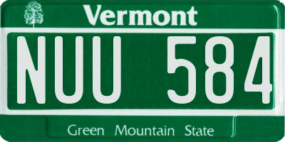 VT license plate NUU584