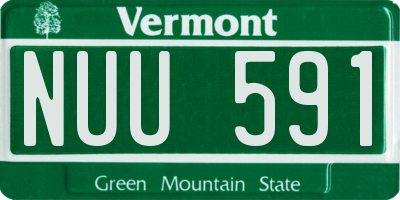 VT license plate NUU591