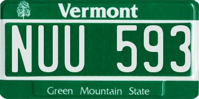 VT license plate NUU593